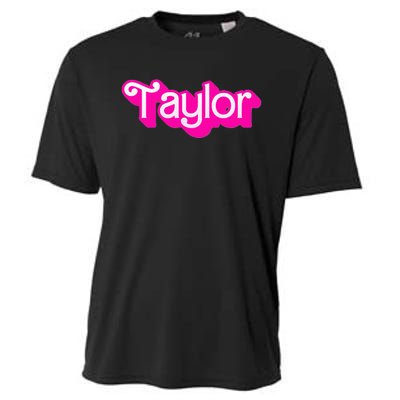 Taylor First Named Baby Birthday Cooling Performance Crew T-Shirt