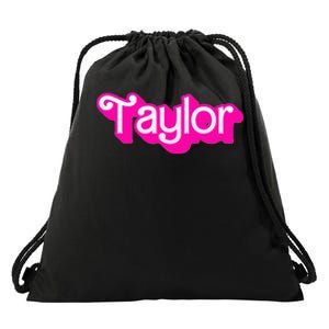 Taylor First Named Baby Birthday Drawstring Bag