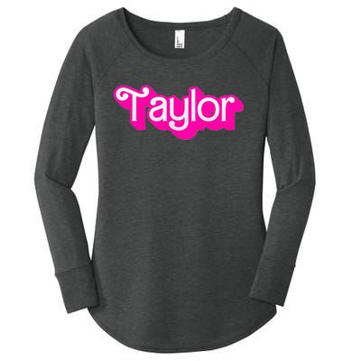 Taylor First Named Baby Birthday Women's Perfect Tri Tunic Long Sleeve Shirt