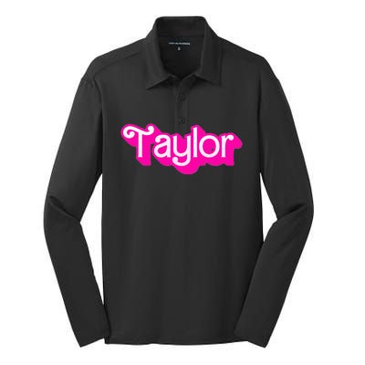 Taylor First Named Baby Birthday Silk Touch Performance Long Sleeve Polo