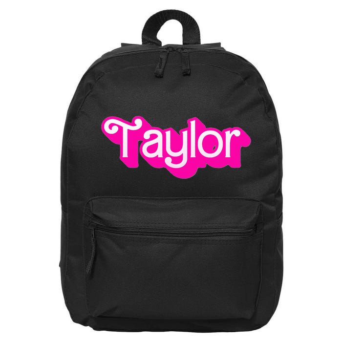 Taylor First Named Baby Birthday 16 in Basic Backpack