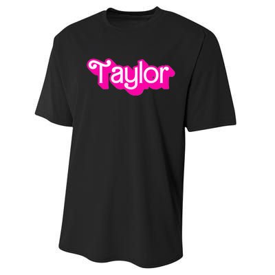 Taylor First Named Baby Birthday Performance Sprint T-Shirt