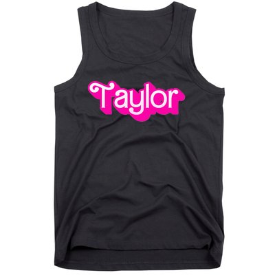 Taylor First Named Baby Birthday Tank Top