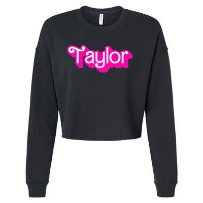 Taylor First Named Baby Birthday Cropped Pullover Crew