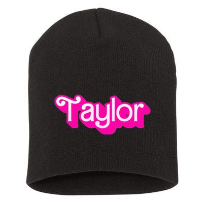 Taylor First Named Baby Birthday Short Acrylic Beanie