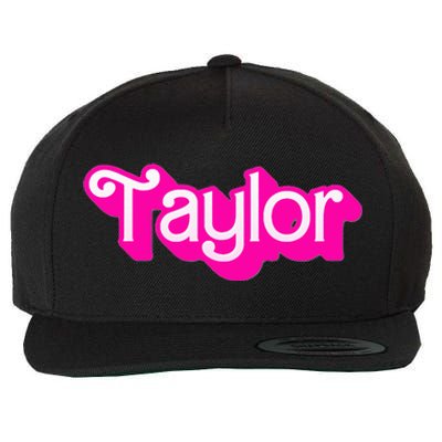 Taylor First Named Baby Birthday Wool Snapback Cap