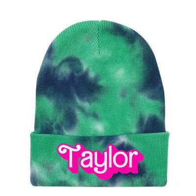 Taylor First Named Baby Birthday Tie Dye 12in Knit Beanie