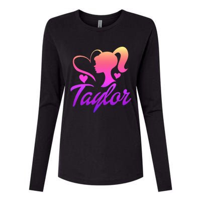 T.aylor First Named  Baby Birthday Womens Cotton Relaxed Long Sleeve T-Shirt