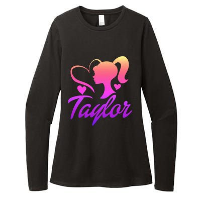 T.aylor First Named  Baby Birthday Womens CVC Long Sleeve Shirt