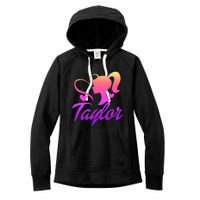 T.aylor First Named  Baby Birthday Women's Fleece Hoodie