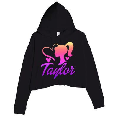 T.aylor First Named  Baby Birthday Crop Fleece Hoodie