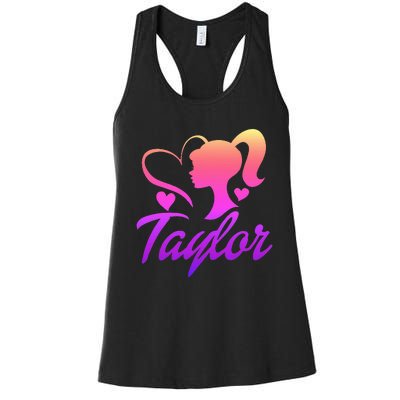 T.aylor First Named  Baby Birthday Women's Racerback Tank