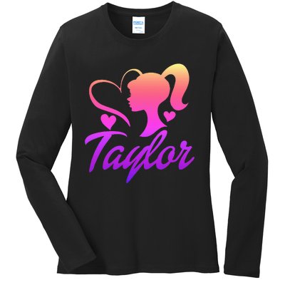 T.aylor First Named  Baby Birthday Ladies Long Sleeve Shirt