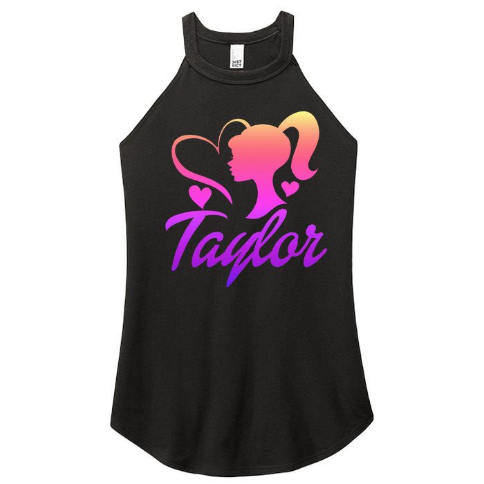 T.aylor First Named  Baby Birthday Women’s Perfect Tri Rocker Tank