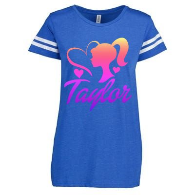 T.aylor First Named  Baby Birthday Enza Ladies Jersey Football T-Shirt