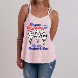 Thanks For Not Swallowing Us Happy Mother's Day Father's Day Women's Strappy Tank