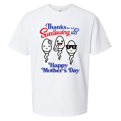 Thanks For Not Swallowing Us Happy Mother's Day Father's Day Sueded Cloud Jersey T-Shirt