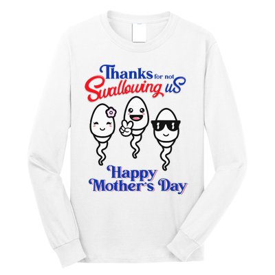 Thanks For Not Swallowing Us Happy Mother's Day Father's Day Long Sleeve Shirt