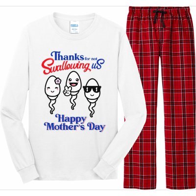 Thanks For Not Swallowing Us Happy Mother's Day Father's Day Long Sleeve Pajama Set