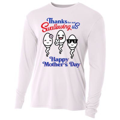 Thanks For Not Swallowing Us Happy Mother's Day Father's Day Cooling Performance Long Sleeve Crew