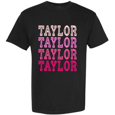 T.aylor First Named Boy Girl Baby Birthday Garment-Dyed Heavyweight T-Shirt