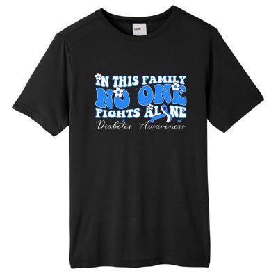 This Family Nobody Fights Diabetes Alone Gift Tall Fusion ChromaSoft Performance T-Shirt