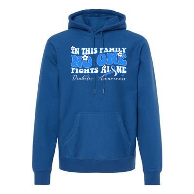 This Family Nobody Fights Diabetes Alone Gift Premium Hoodie