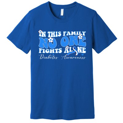 This Family Nobody Fights Diabetes Alone Gift Premium T-Shirt