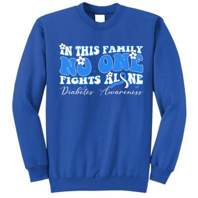 This Family Nobody Fights Diabetes Alone Gift Tall Sweatshirt