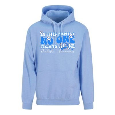 This Family Nobody Fights Diabetes Alone Gift Unisex Surf Hoodie