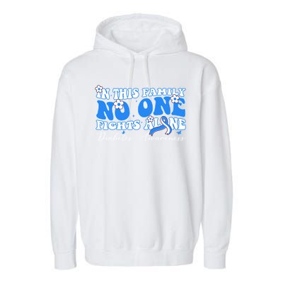 This Family Nobody Fights Diabetes Alone Gift Garment-Dyed Fleece Hoodie