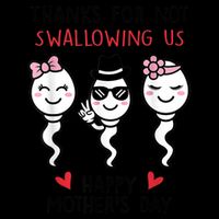 Thanks For Not Swallowing Us Happy Mother's Day Funny 16 in Basic Backpack