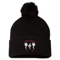 Thanks For Not Swallowing Us Happy Mother's Day Funny Pom Pom 12in Knit Beanie