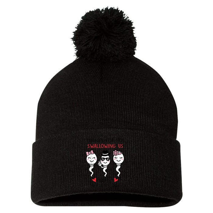 Thanks For Not Swallowing Us Happy Mother's Day Funny Pom Pom 12in Knit Beanie