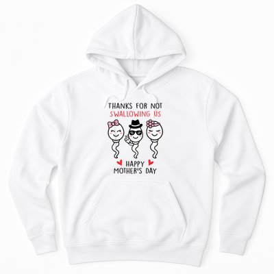 Thanks For Not Swallowing Us Happy Mother's Day Funny Hoodie