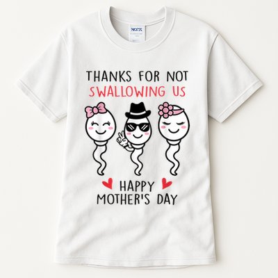 Thanks For Not Swallowing Us Happy Mother's Day Funny Tall T-Shirt