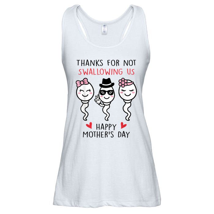 Thanks For Not Swallowing Us Happy Mother's Day Funny Ladies Essential Flowy Tank
