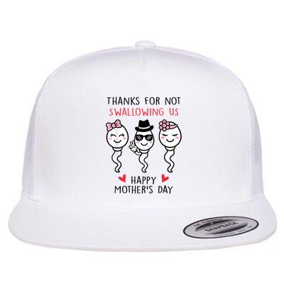 Thanks For Not Swallowing Us Happy Mother's Day Funny Flatbill Hat