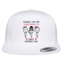 Thanks For Not Swallowing Us Happy Mother's Day Funny Flatbill Hat
