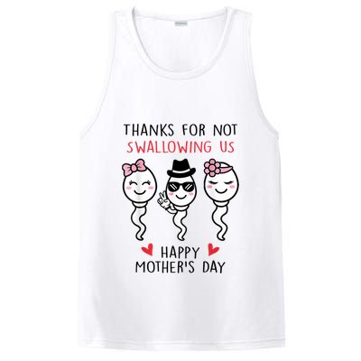 Thanks For Not Swallowing Us Happy Mother's Day Funny PosiCharge Competitor Tank