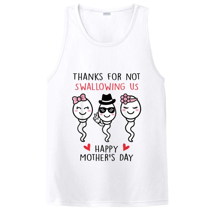 Thanks For Not Swallowing Us Happy Mother's Day Funny PosiCharge Competitor Tank
