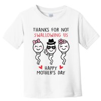 Thanks For Not Swallowing Us Happy Mother's Day Funny Toddler T-Shirt