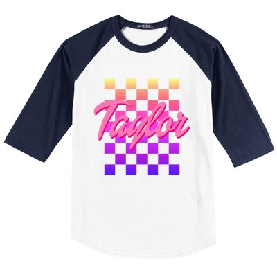 T.aylor First Named Baby Birthday  Baseball Sleeve Shirt