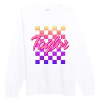 T.aylor First Named Baby Birthday  Premium Crewneck Sweatshirt