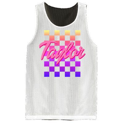 T.aylor First Named Baby Birthday  Mesh Reversible Basketball Jersey Tank