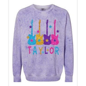 Taylor First Name I Love Taylor Colorblast Crewneck Sweatshirt