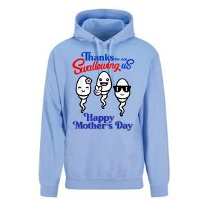 Thanks For Not Swallowing Us Happy Mother's Day Funny Unisex Surf Hoodie