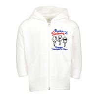 Thanks For Not Swallowing Us Happy Mother's Day Funny Toddler Zip Fleece Hoodie