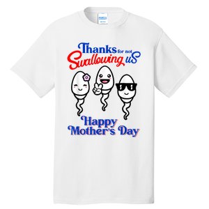 Thanks For Not Swallowing Us Happy Mother's Day Funny Tall T-Shirt