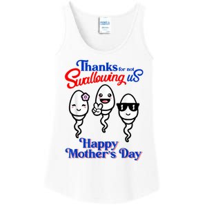 Thanks For Not Swallowing Us Happy Mother's Day Funny Ladies Essential Tank